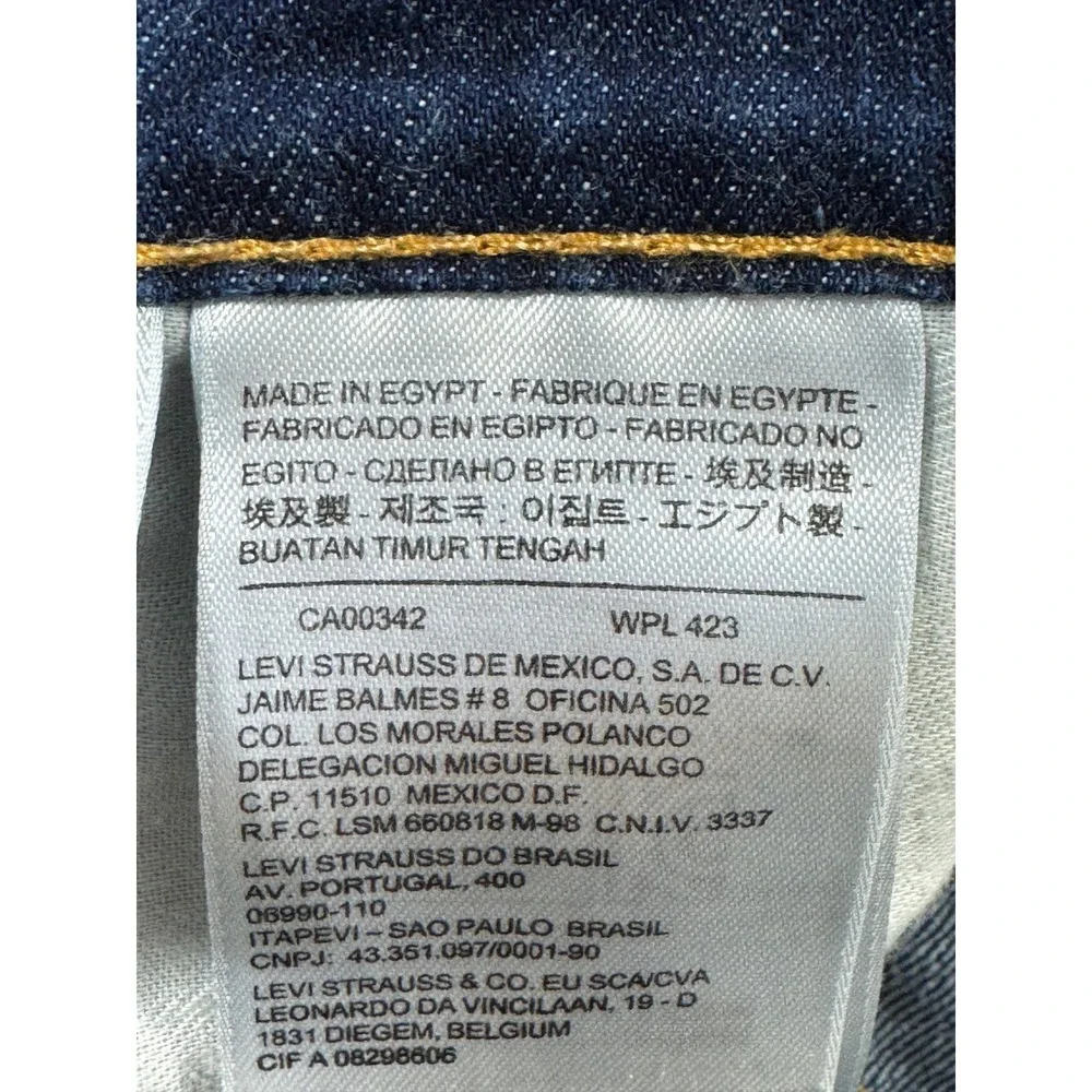Levi's Mens 569 Loose Straight Dark Wash Blue Denim Shorts W38 Meas: 38x11.5